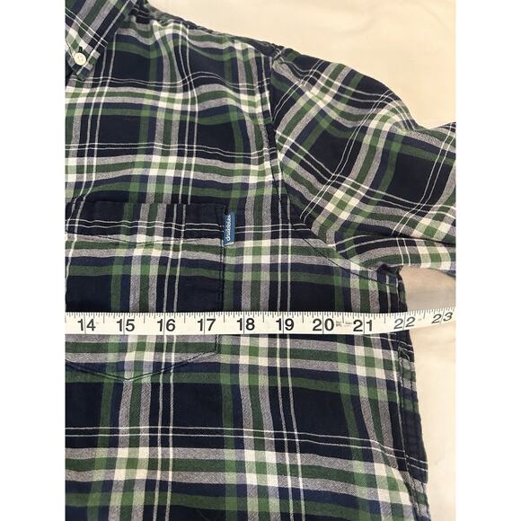 The Nutter by Chubbies Flannel Shirt Men's Large Navy Green White Gray Plaid L - Picture 4 of 5